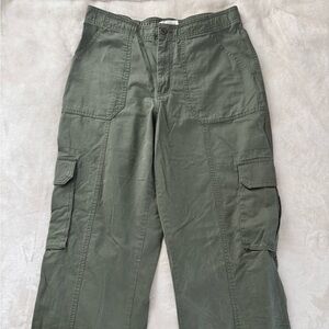 Olive Cargo Utility Pants - Women